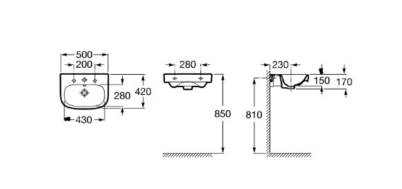 Раковина 50 см Roca Debba 32799600Y