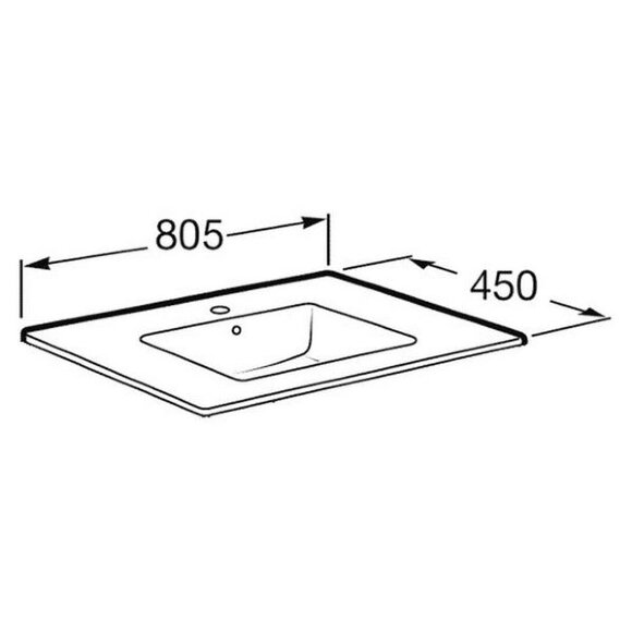 Раковина 80 см Roca Victoria-N Unik 32799C000